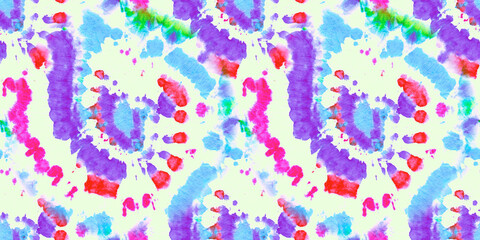 Obraz premium Tie Dye Background. Ethnic Abstract. Swirls Bohemian Design. Multicolor Mottled Ornament. Graphic Textile Print. Pastel Swirls Rug. Watercolor Texture. Space Dyed Fabric.