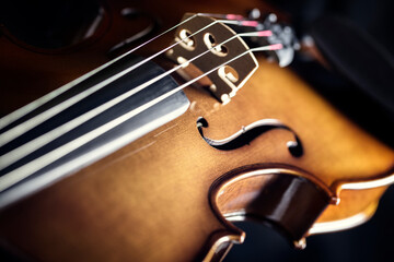 Violin close up background