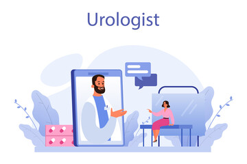 Urologist concept. Idea of kidney and bladder treatment, hospital care.
