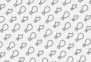 Chicken line art background illustration