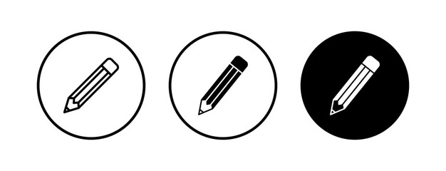 Pencil icons set. Pencil vector icon