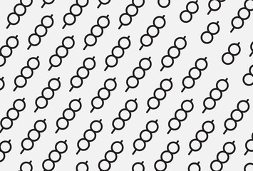 satay line art background illustration. editable color