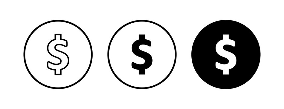 Money icons set. Money vector icon. Dollar icon