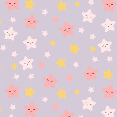  vector illustration baby shower face star cartoon cute background design pattern banner sweet dreams print wallpaper nursery doodle text pink child art color sleep clothing texture festive frame