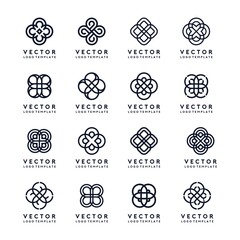 Abstract Shape Logo Template Vector Set