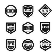 Fototapeta premium Simple Vintage Logo Badges Vector Set