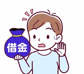 Cheerful boy in blue clothes