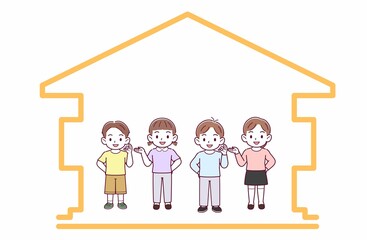 4人の子どもたち