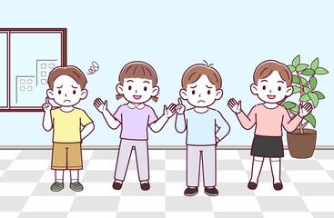 4人の子どもたち