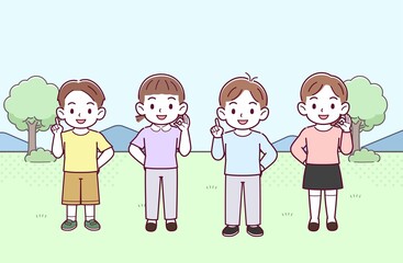 仲良しの子どもたち