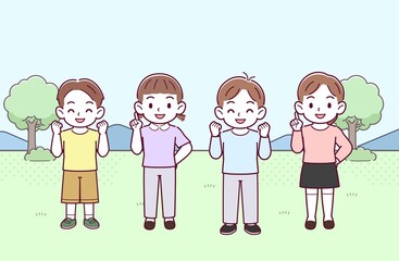 仲良しの子どもたち