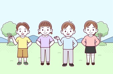 仲良しの子どもたち