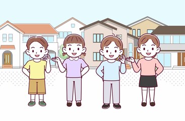 仲良しの子どもたち