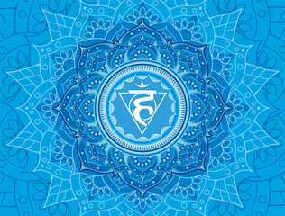 vishudda chakra illustration vector
