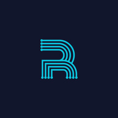 letter R logo. Vector design	