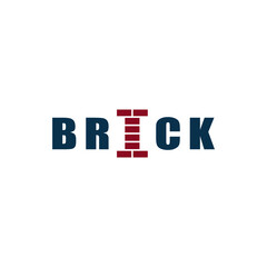 brick wall icon design logo template