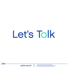 speech bubble talk icon logo concept