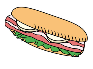 Sandwiches, bacon, cheese, Spanish food