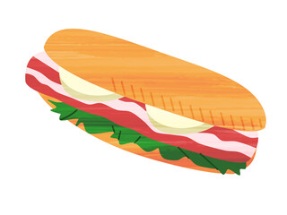 Sandwiches, bacon, cheese, Spanish food