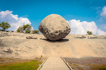 Krishna Butter Ball is UNESCO's World Heritage Site located at Mamallapuram or Mahabalipuram in...