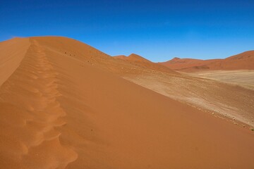A stunning landscape around Deadvlei and Sossusvlei Natural Reserve in the center of Namib Desert in Namibia