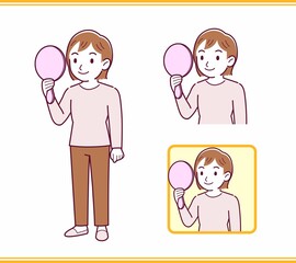 Girl in pink long sleeves