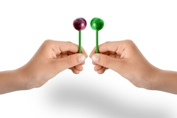 colorful lollipops