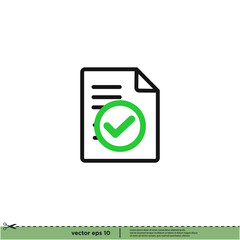 file document is approved symbol