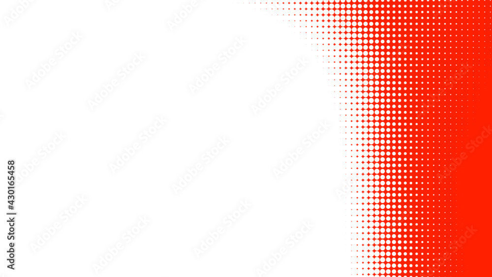 Poster dots halftone red white color pattern gradient texture with technology digital background. dots pop 