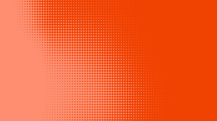 Dots halftone orange color pattern gradient texture with technology digital background. Dots pop art comics with summer background.