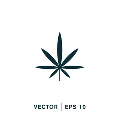 cannabis icon vector illustration simple design element