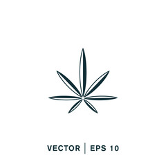 cannabis icon vector illustration simple design element