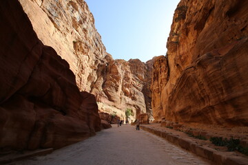 The Siq of Petra with its beautiful rocks