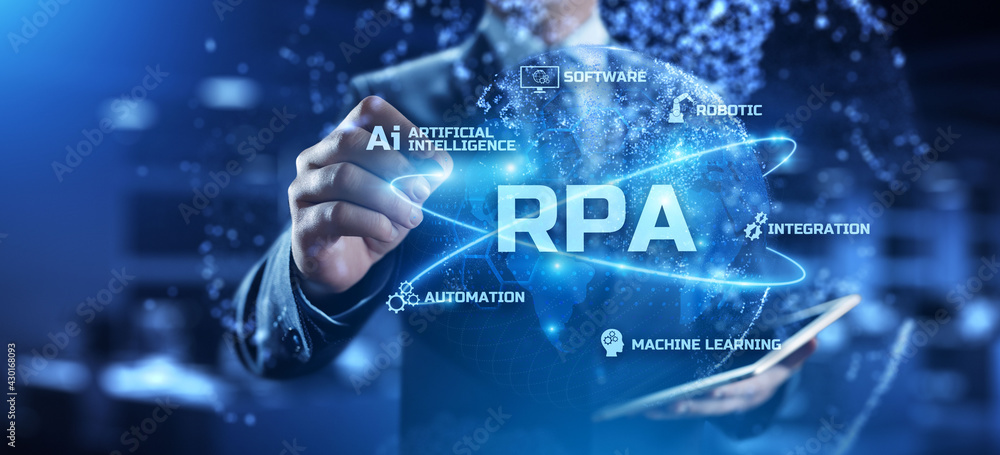 Poster rpa robotic process automation innovation technology concept