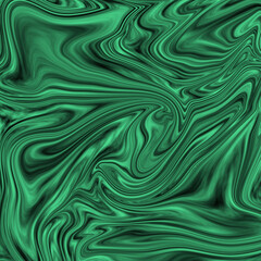 Abstract liquid marble paint effect background. Green fluid modern illustration design, suminagashi art.