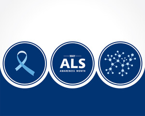Vector Illustration of ALS(Amyotrophic lateral sclerosis) Awareness Month