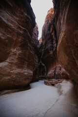 The Siq of Petra with its beautiful rocks