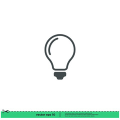 lightbulb icon vector illustration simple design element