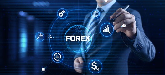 Fototapeta na wymiar Forex currencies exchange stock market trading investment concept on screen