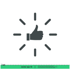 thumb up icon vector illustration simple design element