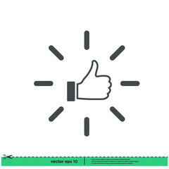 thumb up icon vector illustration simple design element