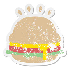 a tasty burger grunge sticker