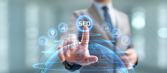 SEO Search engine optimisation digital internet marketing concept