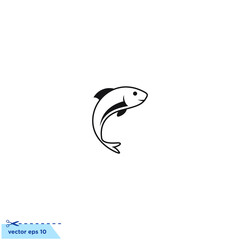 Fototapeta premium fish icon vector logo template