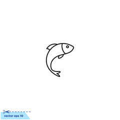 fish icon vector logo template