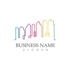 city skyline vector illustration template