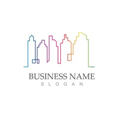 city skyline vector illustration template
