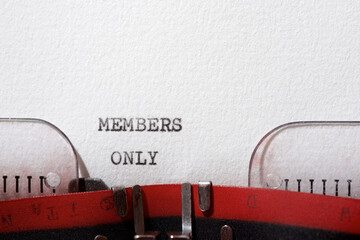 Members only text
