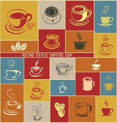 Retro Style Coffee Cup Icon