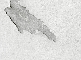 Closeup of peeling painted wall. Crack​ white​ wall​ texture. Old​ wall​ texture​ for​ background.